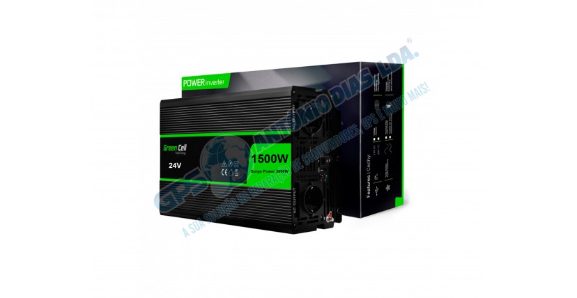 Conversor Green Cell 1500w/3000w 24v-230v - Onda Pura 